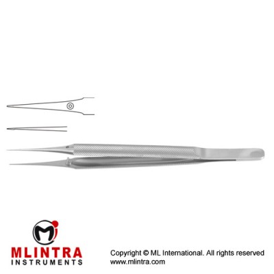 Micro Suturing Forceps With Platform Stainless Steel, 12 cm - 4 3/4" Tip Size 0.3 mm